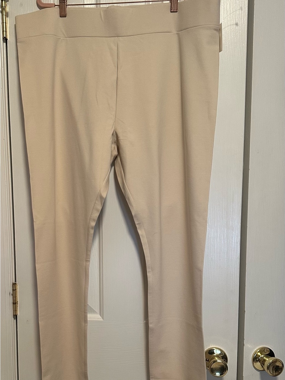 NWT Daily Ritual womens Cream thick leggings size xxl tall